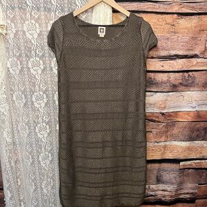 Anne Klein Gold and Brown Dress